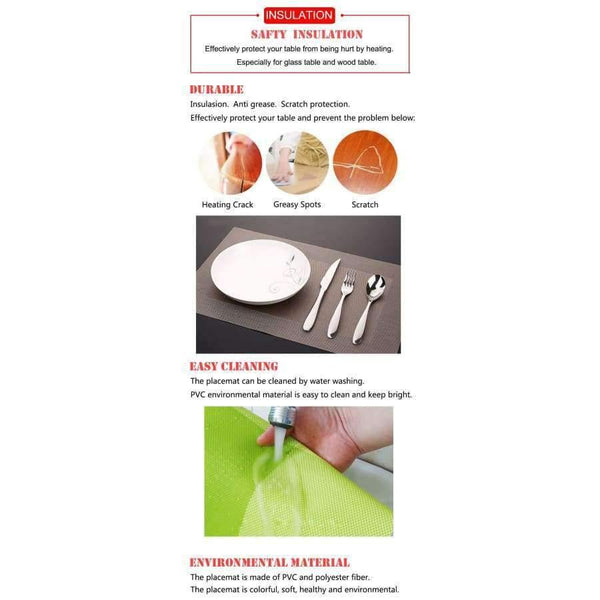 Planet Gates 2 Pcs/Lot Placemat For Dining Table PVC Placemats For Table Hot Mat Coaster Hot Pad Kitchen Accessories