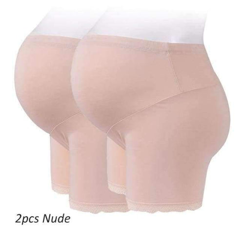 Planet Gates 2 pcs Nude Maternity panties High Waist Security pants prevent wardrobe malfunction Belly care intimates Pregnant underwear Safety pants