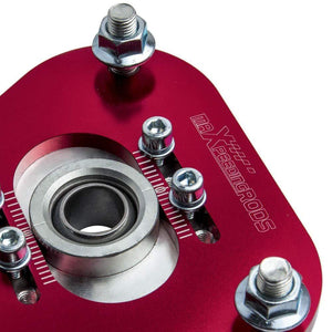 Planet Gates 2 Pcs Suspension Kit Coilover Top Hat Camber Plates for Toyota Celica 2000-2006