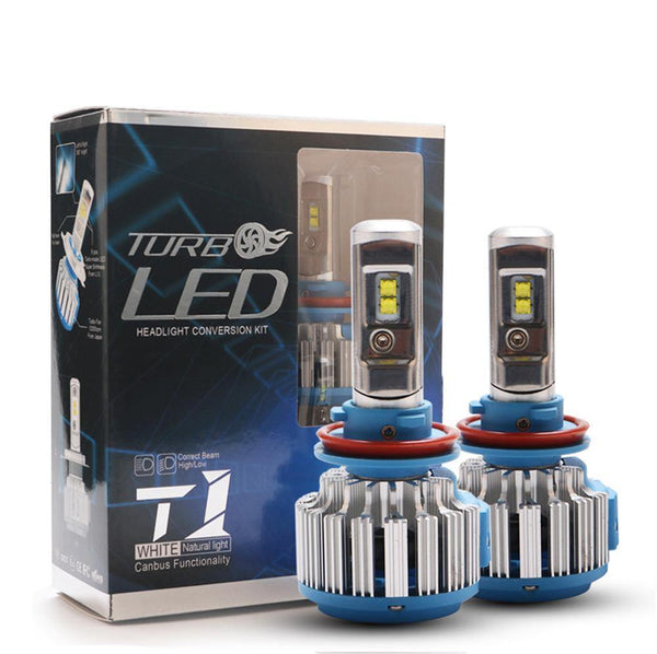 Planet Gates 2 PCS T1 Series 70W 7200LM 6000K H4 H1 H3 Turbo LED Car Headlight H7 H11 880/881 9005 HB3 9006 HB4  9007 HB5 Light Bulb