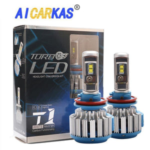 Planet Gates 2 PCS T1 Series 70W 7200LM 6000K H4 H1 H3 Turbo LED Car Headlight H7 H11 880/881 9005 HB3 9006 HB4  9007 HB5 Light Bulb
