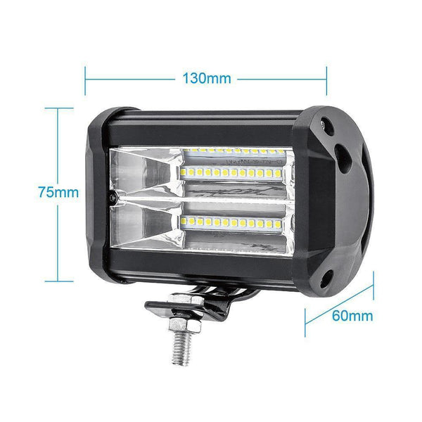 Planet Gates 2 pcs work light 5 inch Car Light Led Bar Work Light Bar Offroad Motorcycle Foglights Floodlight For Boats ATV UTV SUV Jeep Truck Car Accessories