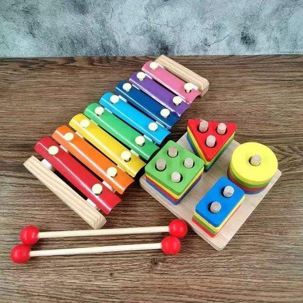 Planet Gates 2-piece set 2 Montessori Wooden 3D Educational Toys Children Learn Baby Color Wooden Children Early Teach Christmas Gifts Puzzle Toys
