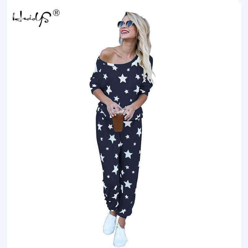 Planet Gates 2 Piece Set 2018 Autumn Women Top and Pants Tracksuit Sportswear Casual Sweat Pants Sweatshirt Women's  Set Home Suit