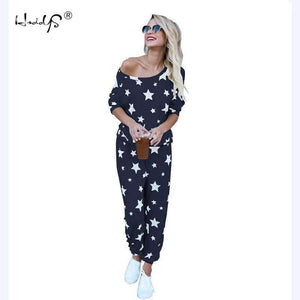 Planet Gates 2 Piece Set 2018 Autumn Women Top and Pants Tracksuit Sportswear Casual Sweat Pants Sweatshirt Women's  Set Home Suit