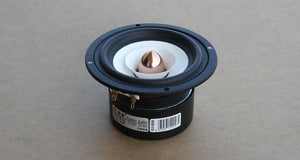 Planet Gates 2 Pieces Audio Labs/Soundhits 4'' Full-Range Speaker Driver White/Black Mixed Paper Cone Cloth Suspension Shielded 4/8ohm 15W