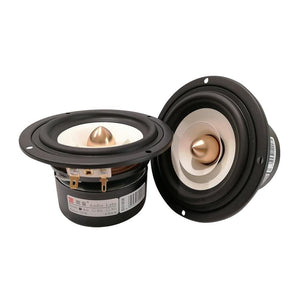 Planet Gates 2 Pieces Audio Labs/Soundhits 4'' Full-Range Speaker Driver White/Black Mixed Paper Cone Cloth Suspension Shielded 4/8ohm 15W