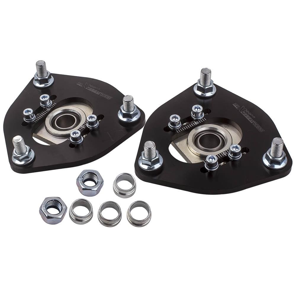 Planet Gates 2 Pieces Camber Plates For Nissan S13 S14 Silvia 180SX 200SX 240SX  1989 1990 1991 1992 1993-1998 Top Mount Front Coilover