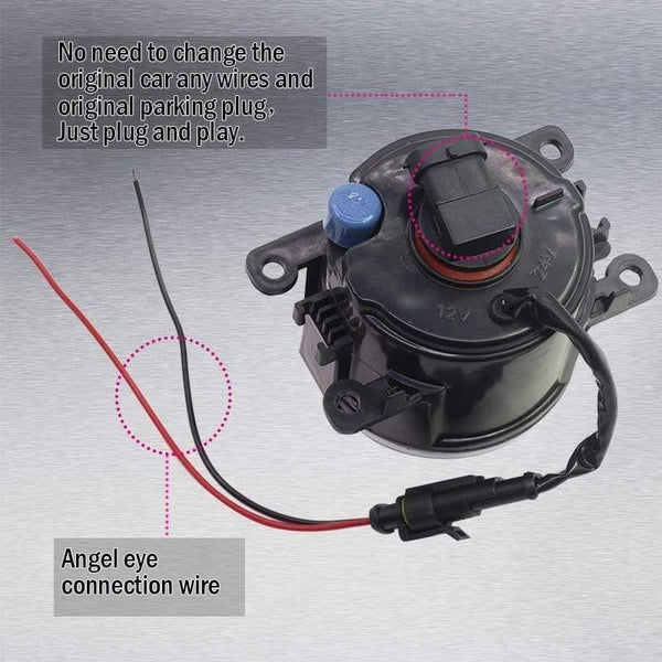 Planet Gates 2 Pieces Car LED Bulb 4000LM Fog Light Angel Eye Daytime Running Light DRL 12V High Bright For Subaru WRX STI 2015 2016