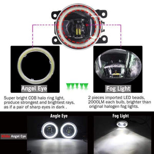 Planet Gates 2 Pieces Car LED Bulb 4000LM Fog Light Angel Eye Daytime Running Light DRL 12V High Bright For Subaru WRX STI 2015 2016