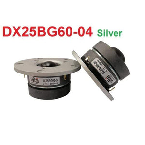 Planet Gates 2 Pieces DX25BG60-04 2 2 Pieces Original Vifa XT25BG60-04/DX25BG60-04 4'' Home Audio DIY Dome Tweeter Speaker Driver 4ohm/100W Silver Panel Option