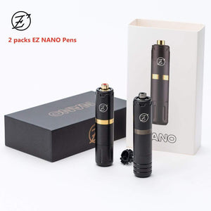 Planet Gates 2 pieces EZ NANO Rotary Cartridge Tattoo Machine Pen EZ Custom Swiss Motors 2.5mm 3.5mm 4.2mm Stroke for Cartridge Tattoo Needle