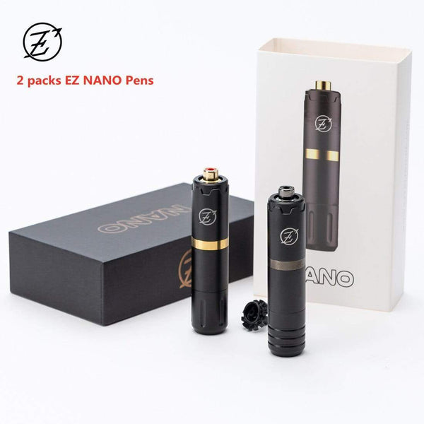 Planet Gates 2 pieces EZ NANO Rotary Cartridge Tattoo Machine Pen EZ Custom Swiss Motors 2.5mm 3.5mm 4.2mm Stroke for Cartridge Tattoo Needle