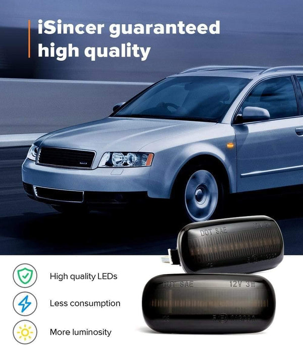 Planet Gates 2 pieces Led Dynamic Side Marker Turn Signal Light Sequential Blinker Light For Audi A3 S3 8P A4 S4 RS4 B6 B7 B8 A6 S6 RS6 C5 C7