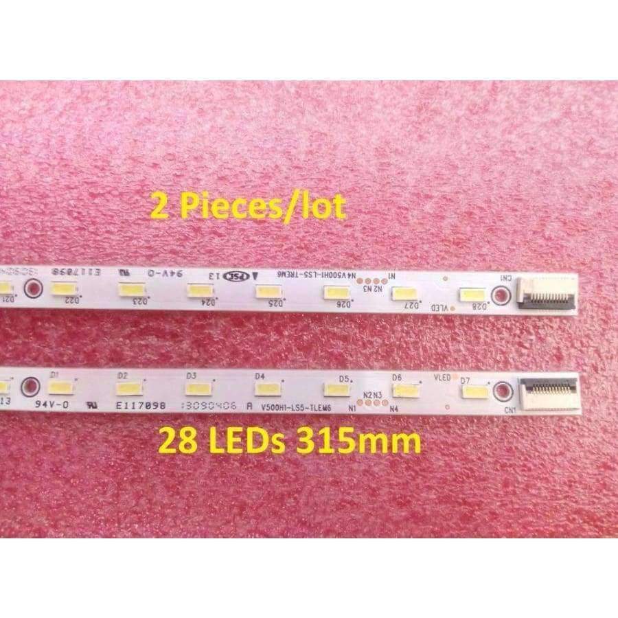 Planet Gates 2 Pieces/lot LE50D8800 V500HJ1-LE1 LED strip V500H1-LS5-TLEM6 TLEM4 TREM6 TREM4 E117098 28 LEDs 315mm,used parts