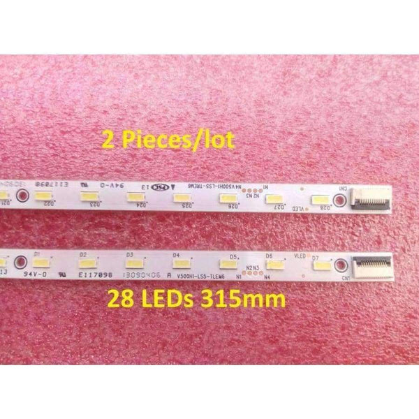 Planet Gates 2 Pieces/lot LE50D8800 V500HJ1-LE1 LED strip V500H1-LS5-TLEM6 TLEM4 TREM6 TREM4 E117098 28 LEDs 315mm,used parts