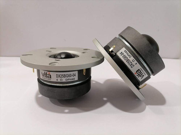 Planet Gates 2 Pieces Original Vifa XT25BG60-04/DX25BG60-04 4'' Home Audio DIY Dome Tweeter Speaker Driver 4ohm/100W Silver Panel Option