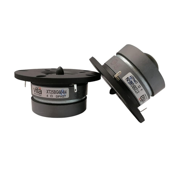Planet Gates 2 Pieces Original Vifa XT25BG60-04/DX25BG60-04 4'' Home Audio DIY Dome Tweeter Speaker Driver 4ohm/100W Silver Panel Option