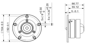 Planet Gates 2 Pieces Original Vifa XT25BG60-04/DX25BG60-04 4'' Home Audio DIY Dome Tweeter Speaker Driver 4ohm/100W Silver Panel Option