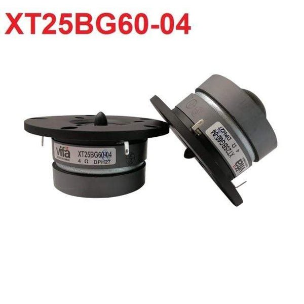 Planet Gates 2 Pieces XT25BG60-04 2 Pieces Original Vifa XT25BG60-04/DX25BG60-04 4'' Home Audio DIY Dome Tweeter Speaker Driver 4ohm/100W Silver Panel Option