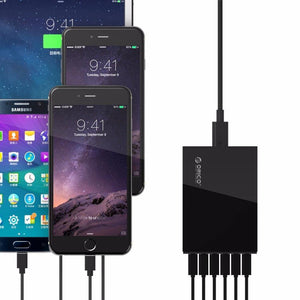 Planet Gates 2 Ports QC 2.0 Quick Charger With 4 Ports 5V2.4A 50W Max Output Mobile Phone USB Charger for Samsung Xiaomi Huawei