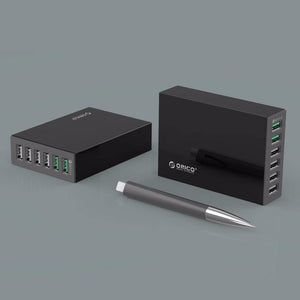 Planet Gates 2 Ports QC 2.0 Quick Charger With 4 Ports 5V2.4A 50W Max Output Mobile Phone USB Charger for Samsung Xiaomi Huawei