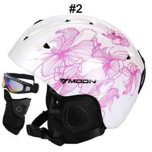 Planet Gates 2 Purple Line Flower / L Ski Helmet Ultralight CE Certification Integrally-molded Breathable Skateboard Ski Snowboard Helmet Size S/M/L/XL