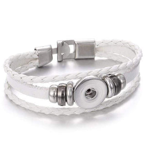 Planet Gates 2 Snap Button Jewelry 18mm Vintage Leather Iron Buckle Snap Bracelet Fit Charm 18mm Snap Buttons Women Men Jewelry