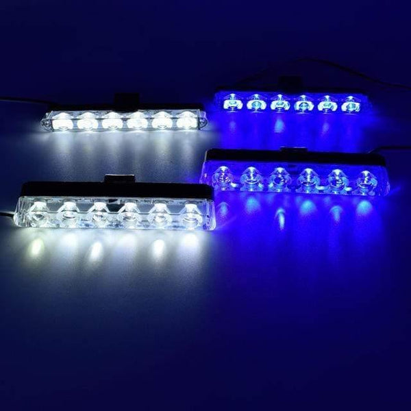 Planet Gates 2 White 2 Blue Wireless Remote Stroboscope Led Police Light 4*6 Led Car Truck Ambulance Emergency Flashing Firemen Strobe Warning Light DC 12V