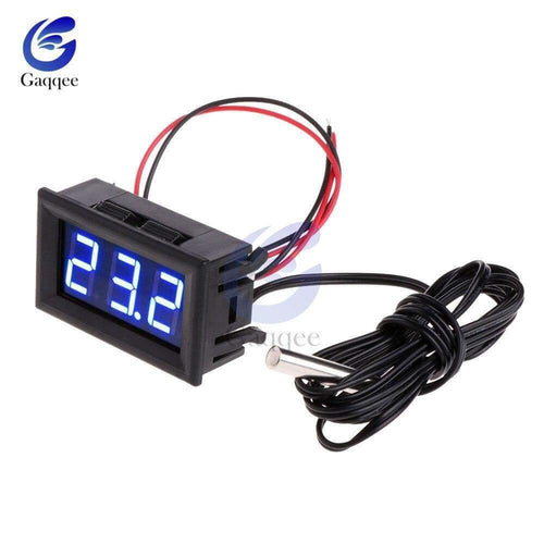 1M Dual LED Display Digital Thermometer Refrigerator Aquarium Auto Car Temperature Sensor Meter Detector Tester Waterpfoof Probe