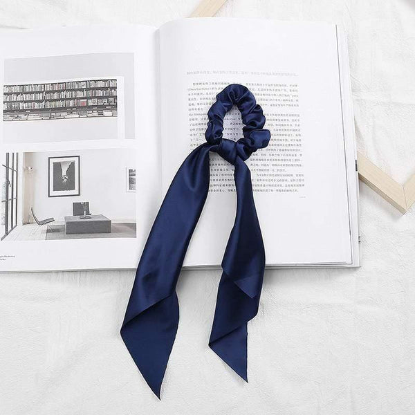 Women Streamers Scrunchies Polka Dot Floral Print Elastic Bow Hair Rope Girl Hair Ties Korean Sweet Hair Accessories Headwear