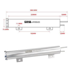Planet Gates 2"x13" Stainless Steel Radiator Overflow Tank Bottle Catch Can Car Modification Radiator Cooling Accessories VR-COT01