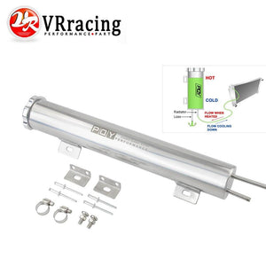 Planet Gates 2"x13" Stainless Steel Radiator Overflow Tank Bottle Catch Can Car Modification Radiator Cooling Accessories VR-COT01
