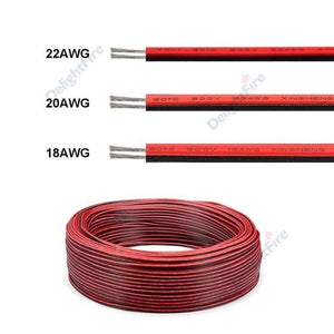 Planet Gates 20/100m Electrical Wire 2 Pin Wires LED Strip Cable 22AWG 12V SM JST Flexible Electric Extension Cable For Lamp Bulb Automotive