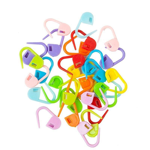 Planet Gates 20-120pcs Knitting Holder Needle Plastic Stitch Markers DIY Needle Arts Craft Locking Stitch Grooved Cable Stitch Holder Sewing
