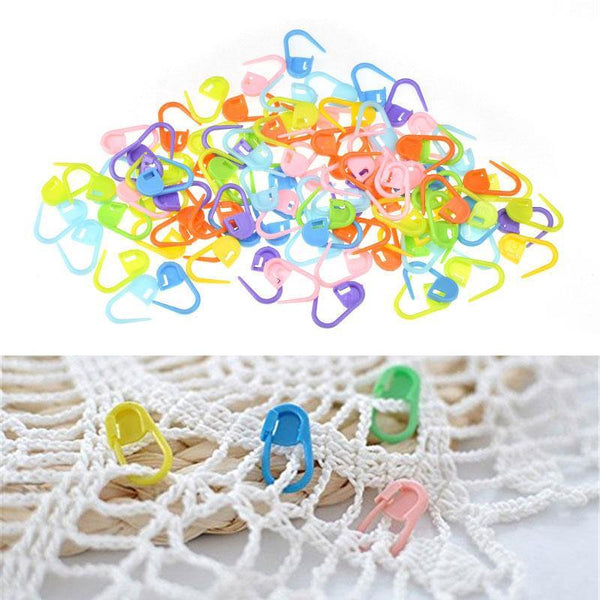Planet Gates 20-120pcs Knitting Holder Needle Plastic Stitch Markers DIY Needle Arts Craft Locking Stitch Grooved Cable Stitch Holder Sewing