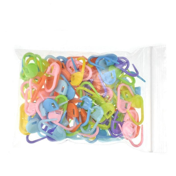 Planet Gates 20-120pcs Knitting Holder Needle Plastic Stitch Markers DIY Needle Arts Craft Locking Stitch Grooved Cable Stitch Holder Sewing