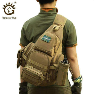 Planet Gates 20-35L Tactical Sling Bag, 14" Laptop Waterproof Molle Military Backpack, Camping Hiking Hunting Sport Bag