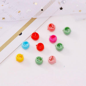 20/40pcs Women Girls Cute Mini Hair Claw Clips Candy Color Plastic Hairpins Hair Braids Maker Beads Hair Accessories Headwear