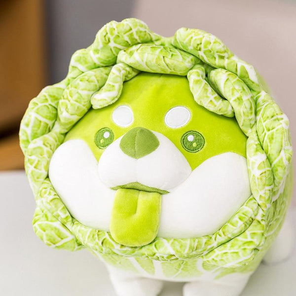 Planet Gates 20-50cm Cute Japanese Vegetable Dog Plush Toys Creative Chinese Cabbage Shiba Inu Pillow Stuffed Animal Sofa Cushion Baby Gifts