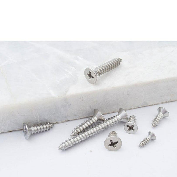 20/55pcs Cross Recessed Countersunk Flat Head Self-tapping Screw M3 M3.5 M4 M5 M6 Stainless Steel Phillips Screw Furniture Screw