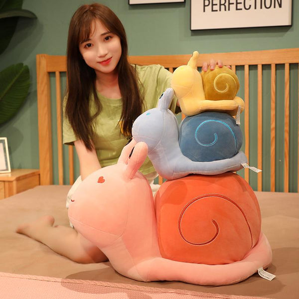Planet Gates 20-60cm Cartoon Snails Plush Toys Lovely Animal Pillow Stuffed Soft Kawaii Snail Dolls Sofa Cushion Cute Birthday Gift for Girls