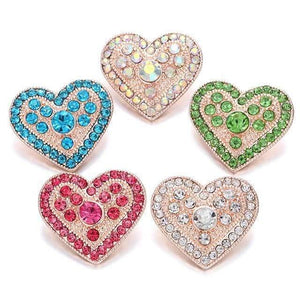 Planet Gates 20 6pcs/lot New Snaps Jewelry High Quality Love Heart  18mm Metal Snap Buttons DIY Charms Button Jewerly