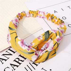 Fashion Floral Print Knot Women Headband Vintage Hairband Girls Headwear Leopard Headband  Hair Accessories