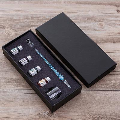 Planet Gates 20 Glass Dip Pen Signature Pen Fountain Pens Bussiness Offices School Stationery Gift Set Pen + Ink Set