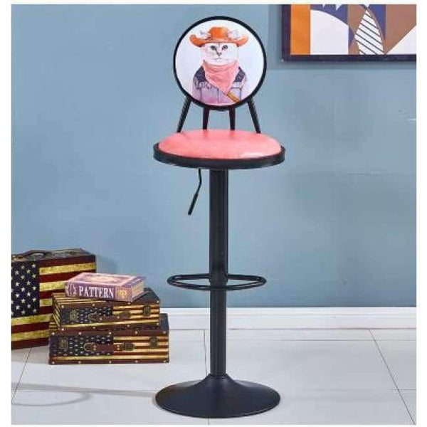 Planet Gates 20 Iron art bar chair. European-style bar chair lifting high footstool. Household backrest stool.