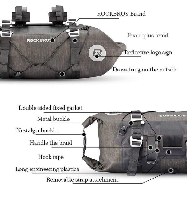 Planet Gates 20 L Combo Waterproof Bicycle Front Tube Bags Big Capacity MTB Cycling Handlebar Bags Front Frame Trunk Pannier Bike Accessories