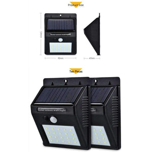Planet Gates 20 LEDS / 1 Pieces GUGI Solar Charger LED Solar Light Motion Sensor Outdoor Lighting 20LEDS Mini Solar Wall Lamp LED lights For Garden fence light