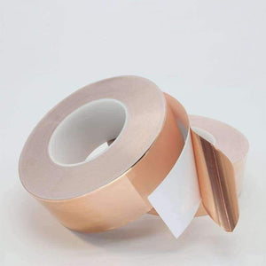 Planet Gates 20 Meters 5/6/8/10/15/20/30/40/50mm Single Conductive Adhesive Copper Foil Tape EMI Shielding Heat Resist for Electric Guitar
