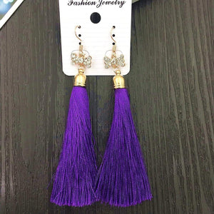 Planet Gates 20 Pairs/lots Mixed Wholesale Long Tassel Dangle Earrings for Women Fashion Boho Crystal Hook Earrings Jewelry Bulks